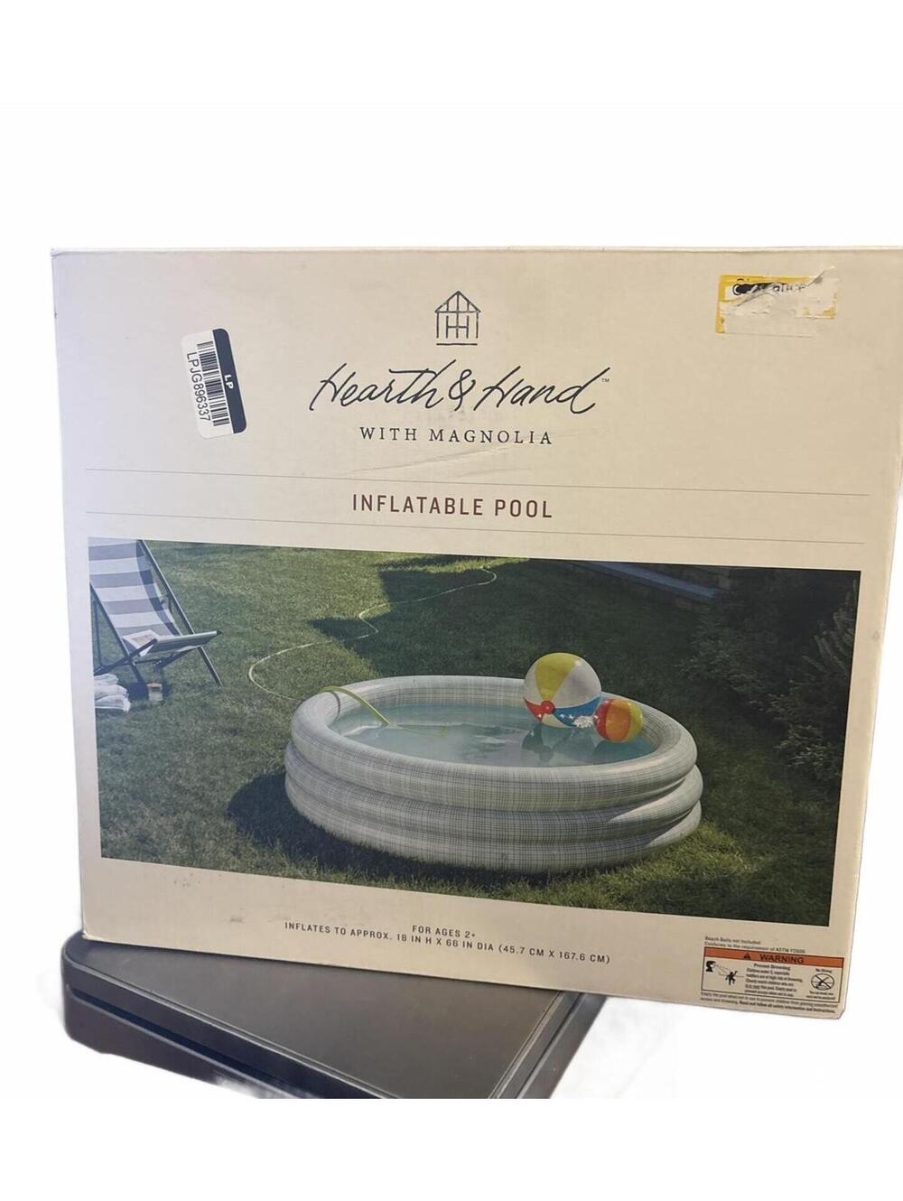 New Hearth & Hand with Magnolia Inflatable Pool - 18in x 66in Kids Swimming pool